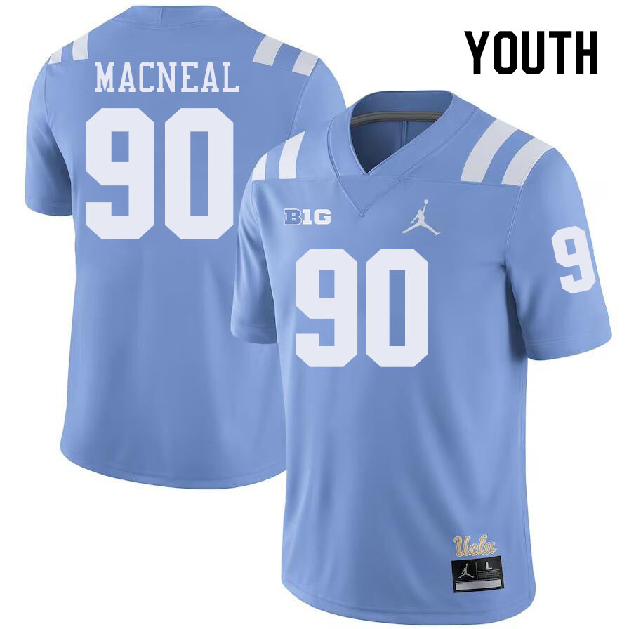 Youth #90 Marcus MacNeal Big 10 Conference College Football Jerseys Stitched-Power Blue